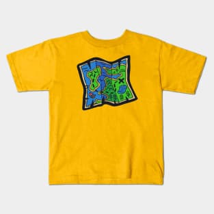 Outdoor Travel or Pirate Treasure Map Kids T-Shirt